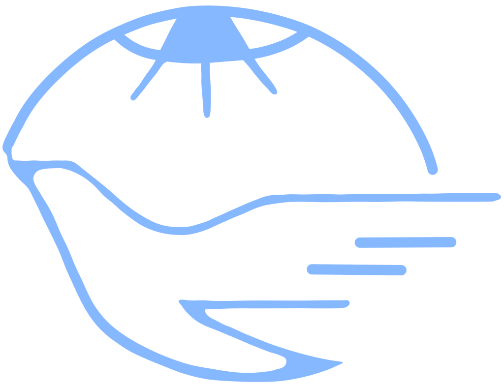 logo for iranderak agency in light blue color